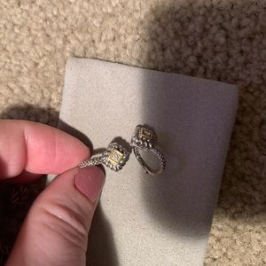 JUDITH RIPKA JR2- 925/14kt w/ diamond earrings